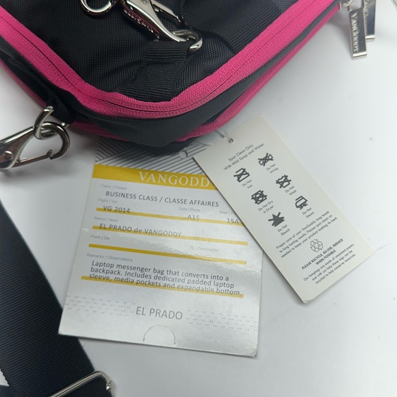 Laptop Convertible Backpack 12 inch Computer Pouch Bag Black with Pink BRAND NEW - Picture 8 of 9